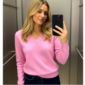 Charter Club 100% Cashmere V-Neck Long-Sleeve Sweater